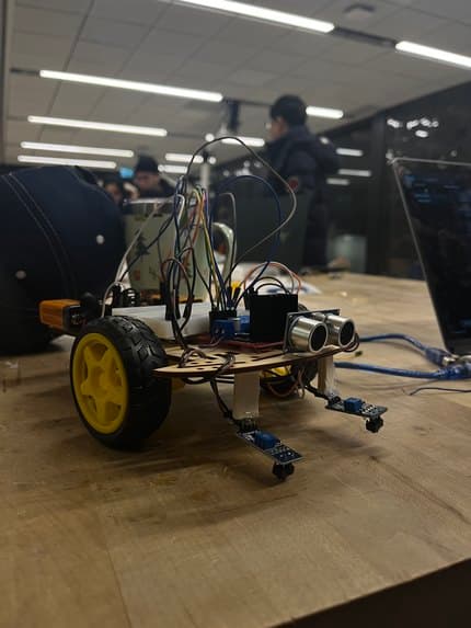 An IR & Ultrasonic Sensor obstacle avoider and path finding robot.